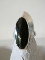 Silberring 925 mit Onyx, Gr. 50 (15.9mm)