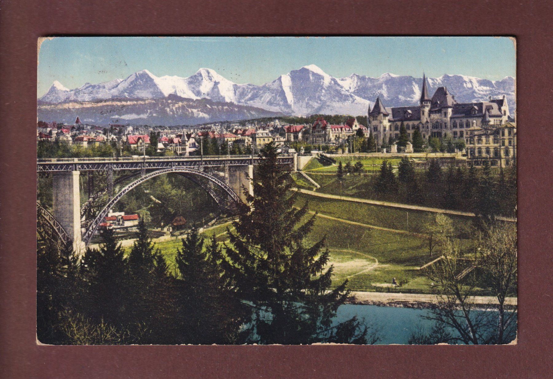 Cartoline postali: BERN - Kirchenfeldbrücke - 1917 – Usato da Pully venduto da nicecards-shop
