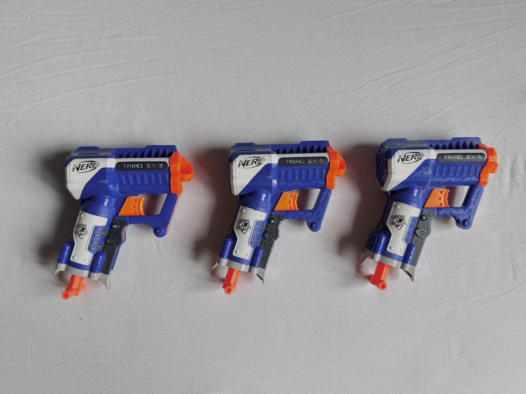 Nerf Spielzeuge: 3x Nerf N-Strike Elite Triad EX-3 – Gebraucht aus Vilters von smunksgaard