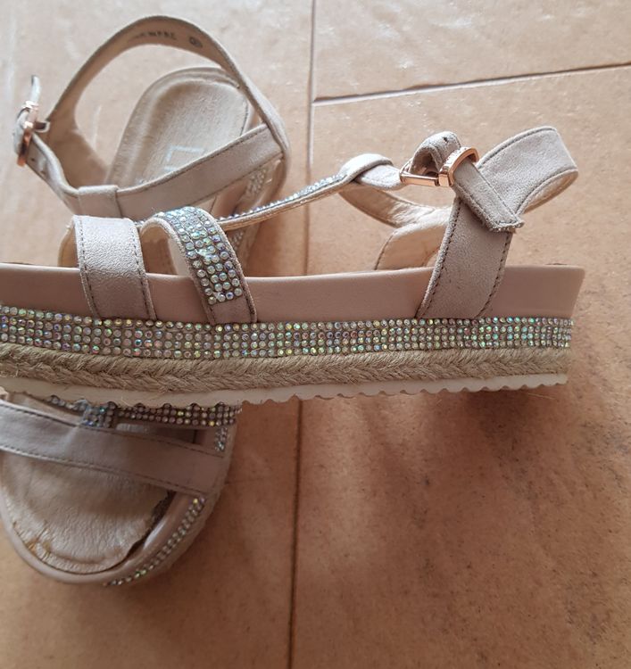 Liu Jo Plateau-Sandaletten in Gold/ Creme günstig kaufen