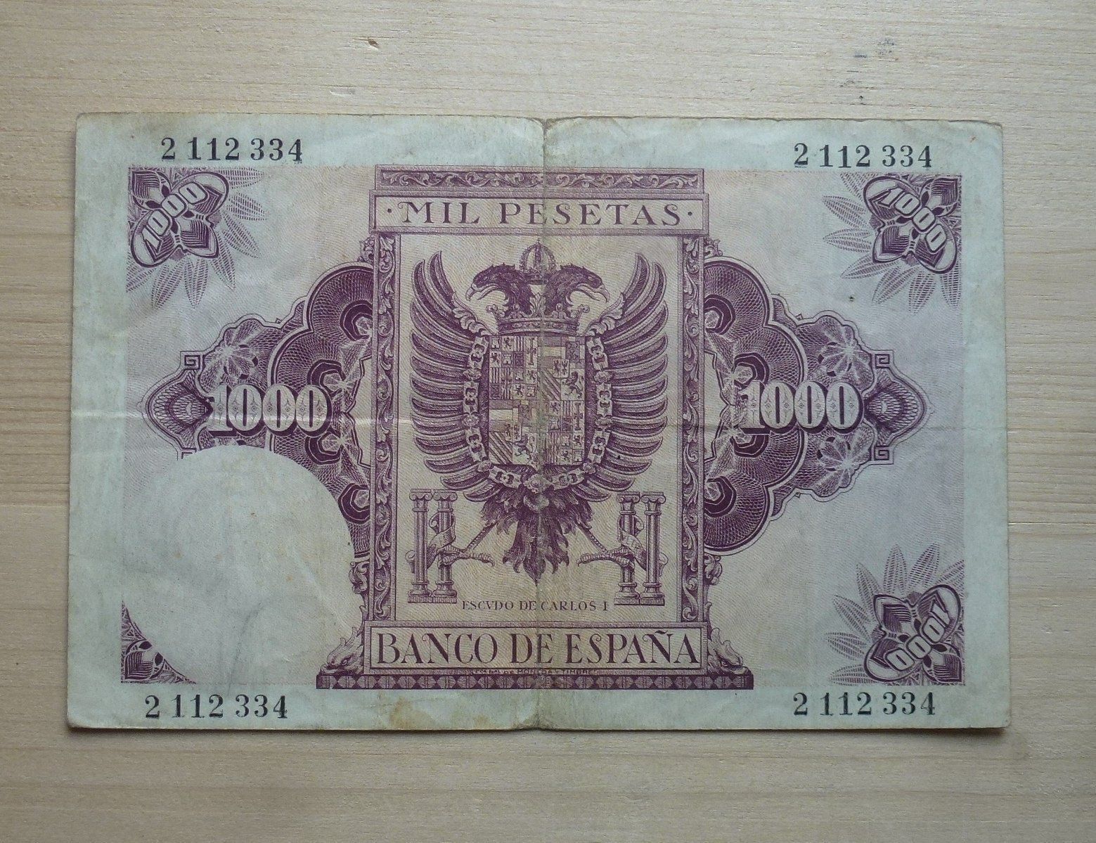 Banconote: Spanien ++ 1000 Pesetas 21. Oct. 1940 – Usato da Walkringen venduto da Casablanca777 1