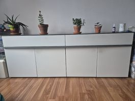 Praktisches Sideboard in Weiss/Anthrazit