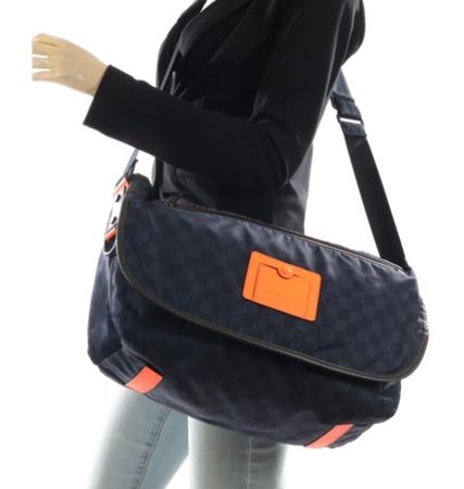 RARITÄT - LOUIS VUITTON Damier Challenge Messenger, blau
