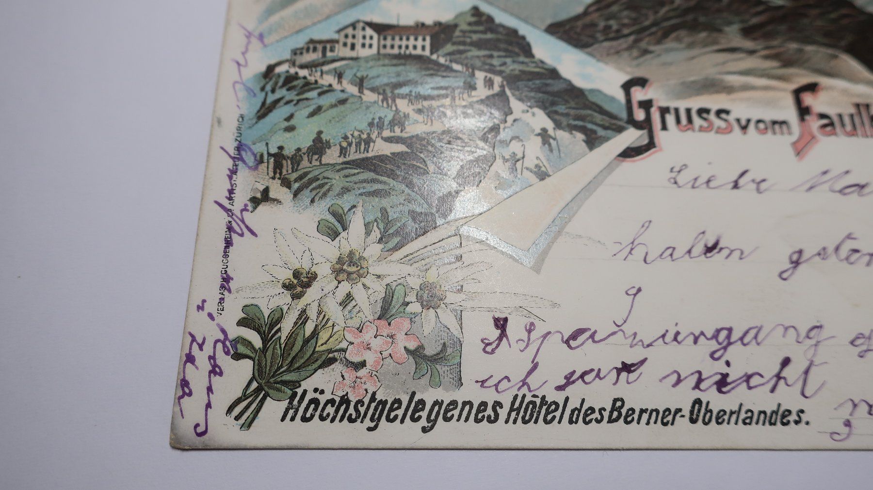 Ansichtskarten: Gruss vom Faulhorn  1899 – Gebraucht aus Cormoret von Pascalll2001 2