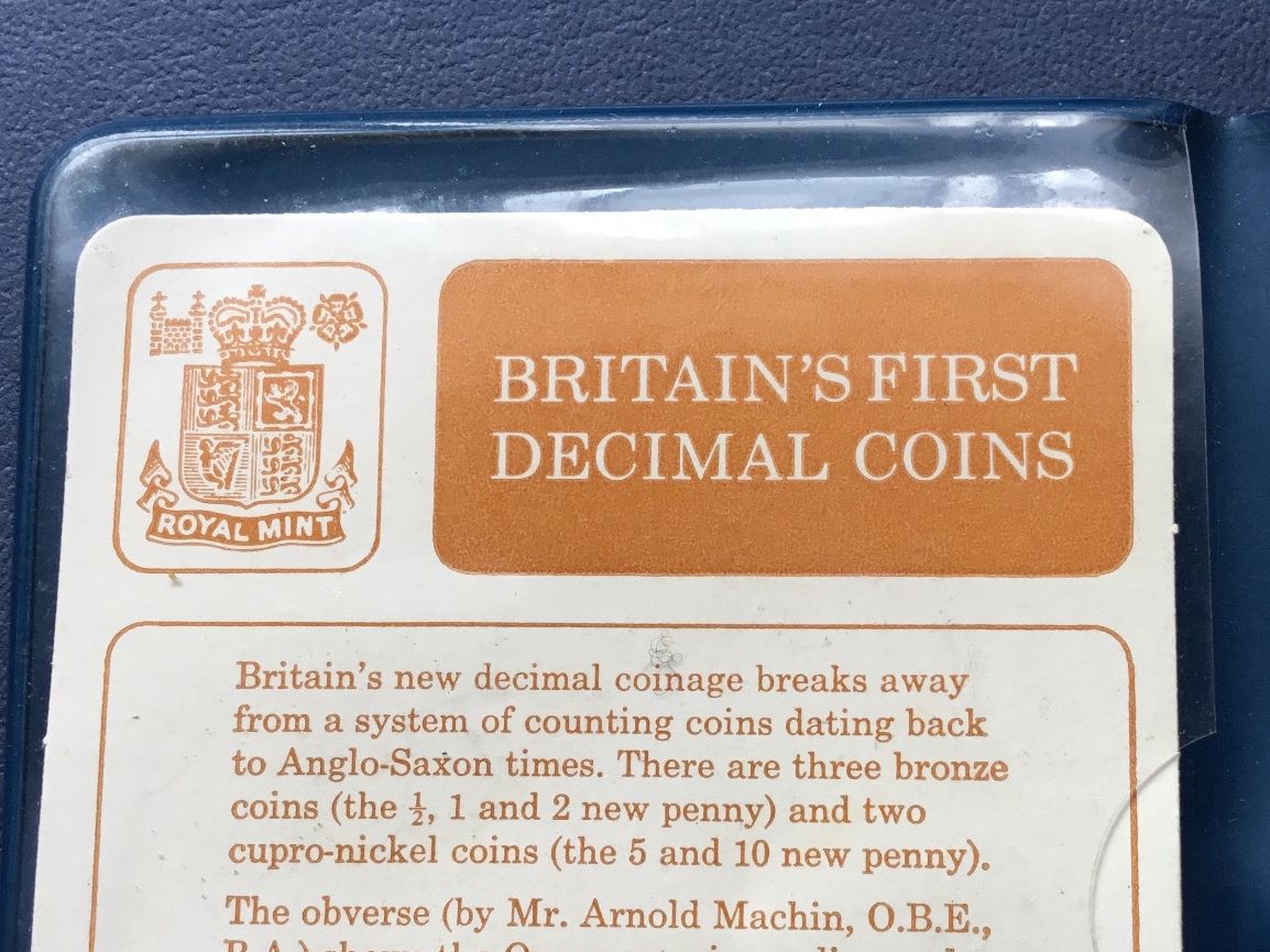 Tutti le monete: Grossbritannien 1968 , Britains First Decimal Coins – Nuovo e nell'imballaggio originale da St. Margrethen SG venduto da alfapeugeot10 5