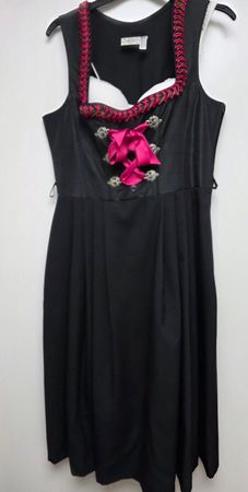 Dirndl, Damen-Tracht, Oktoberfest, Wiesn, schwarz, 40