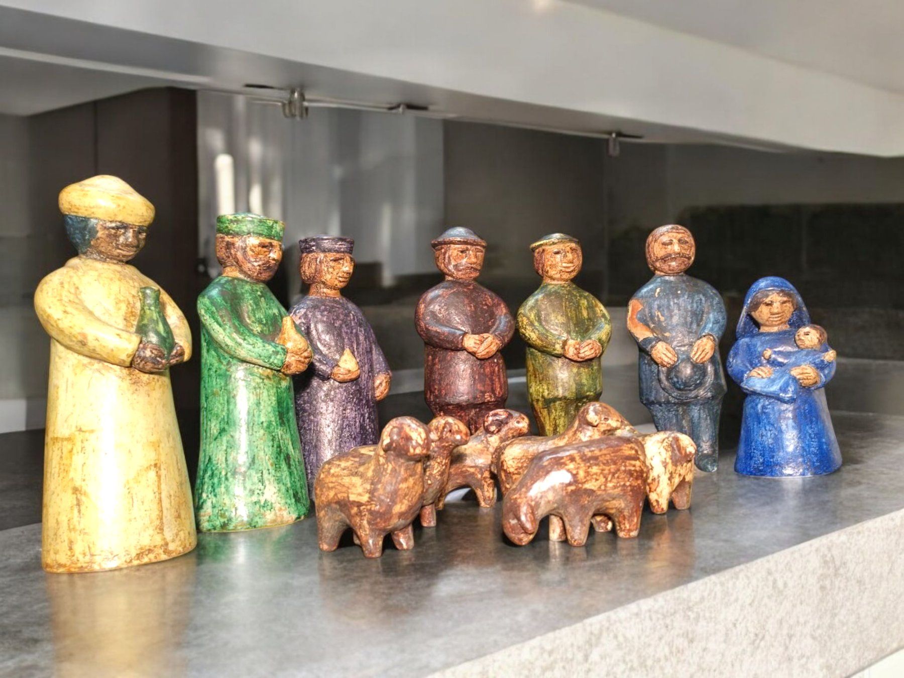 Sculture & Statue: Ueli Schmutz - Weihnachtskrippe Keramik – Usato da Zürich venduto da Zuerichparis08
