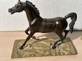 Sculpture cheval en bronze et laiton 🐎