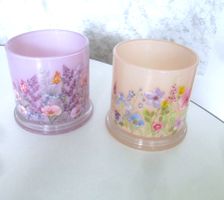 2 Glaskerzenhalter