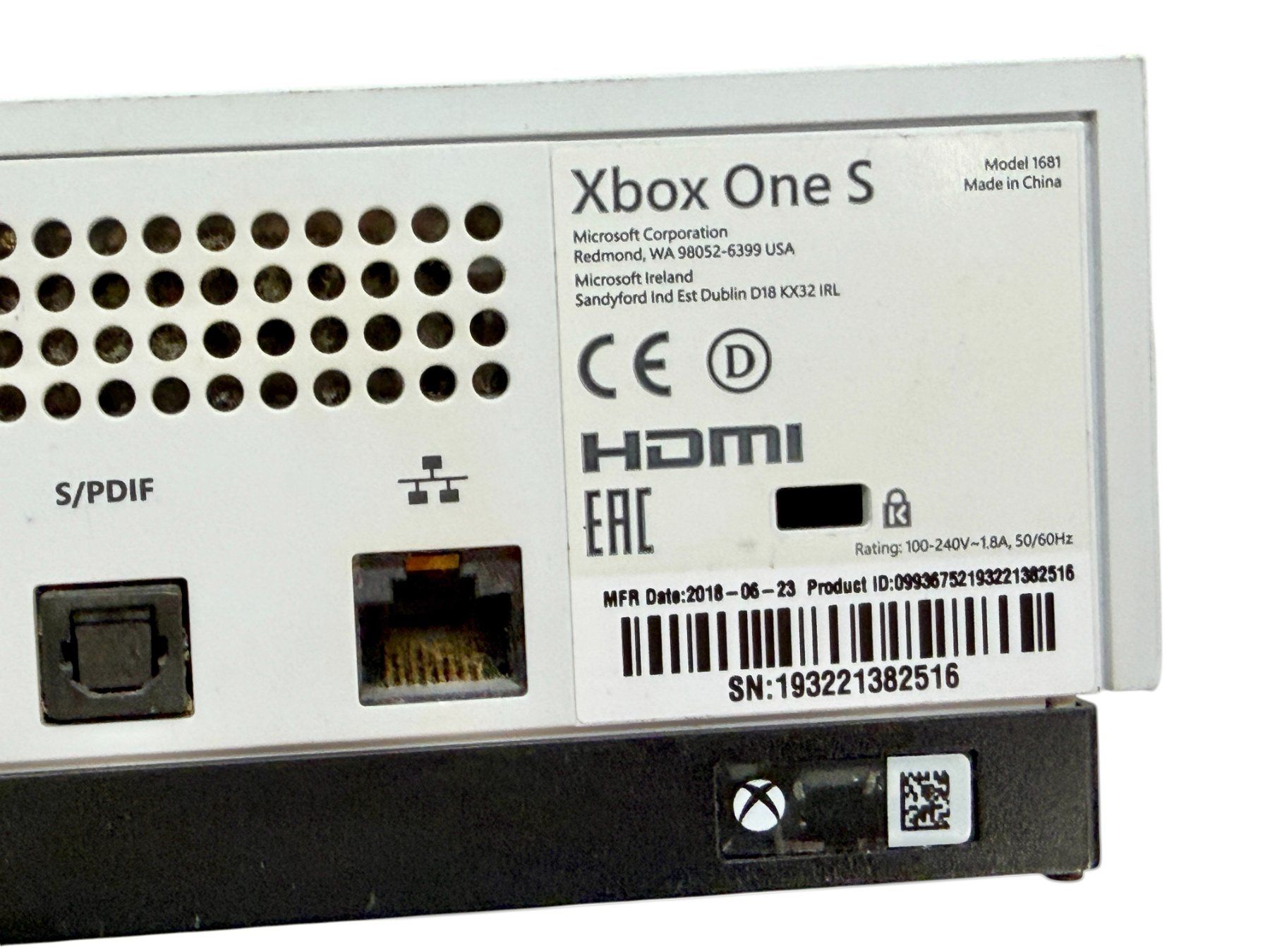 Microsoft Console: Microsoft Xbox One S Series Model 1681 500GB – Usato da Morges venduto da Novantica 7