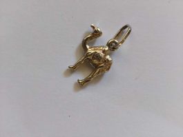 Vintage Silber Anhänger Kamel Sterling Silber 925 gestämpelt