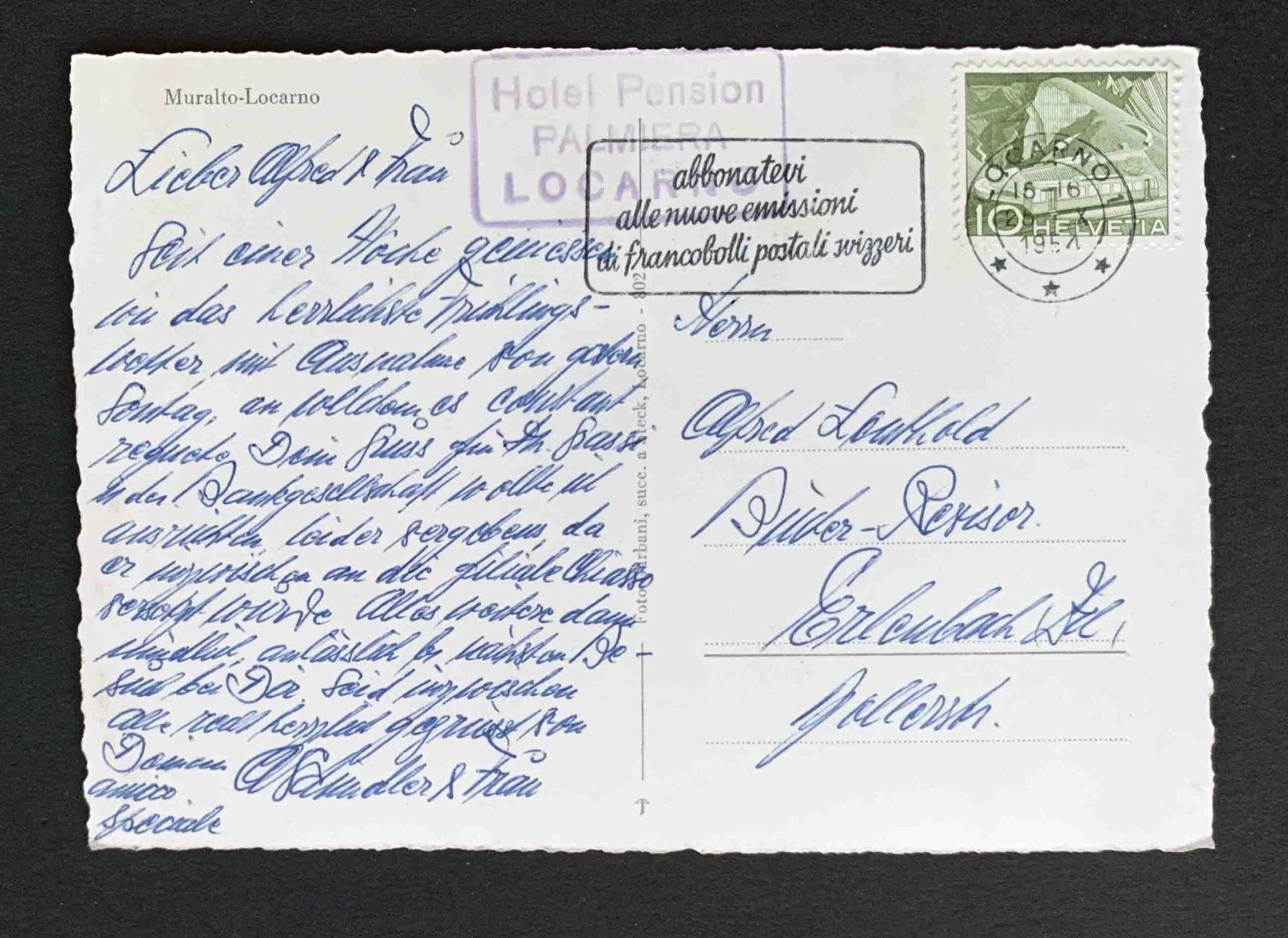 Cartoline postali: AK Muralto Locarno – Usato da Goldau venduto da artelier1 1