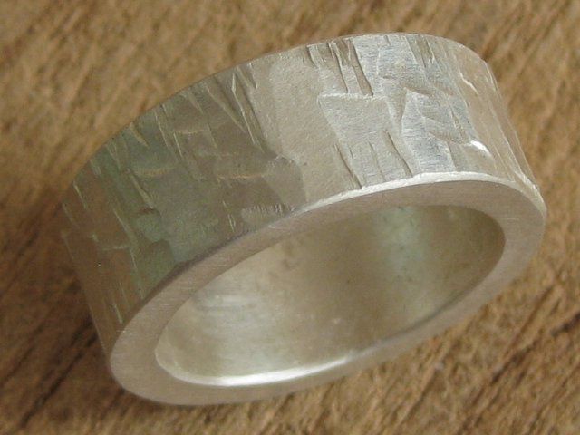 Anelli: breiter UNIKAT Ring Silber 999 Hammerschlag / Gr. 55 – Nuovo (secondo la descrizione) da Ermatingen venduto da Decovin 5