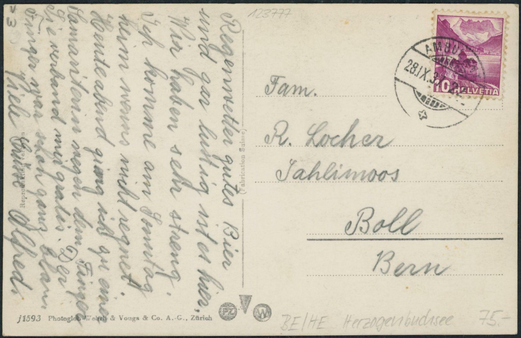 Cartes postales: BE Herzogenbuchsee – D'occasion à Schindellegi par masutka7 1