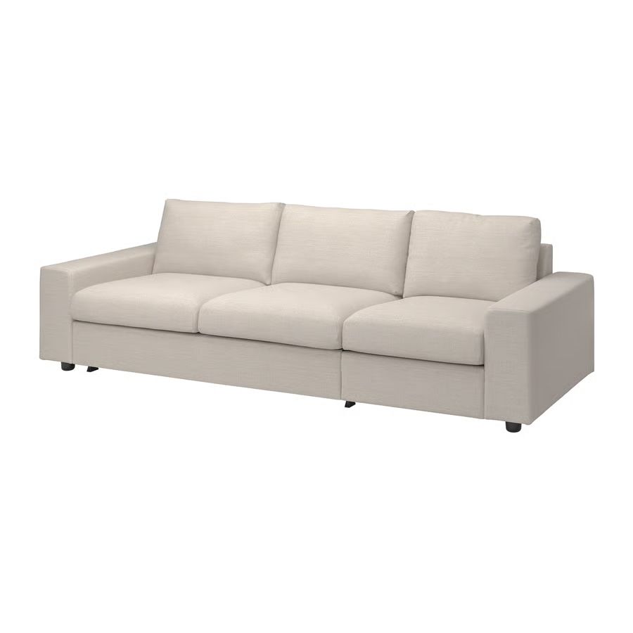 Sofas: IKEA VIMLE 3er-Bettsofa + Hocker, Gunnared beige  – Neu (gemäss Beschreibung) aus Rüschlikon von del_f9xw 1