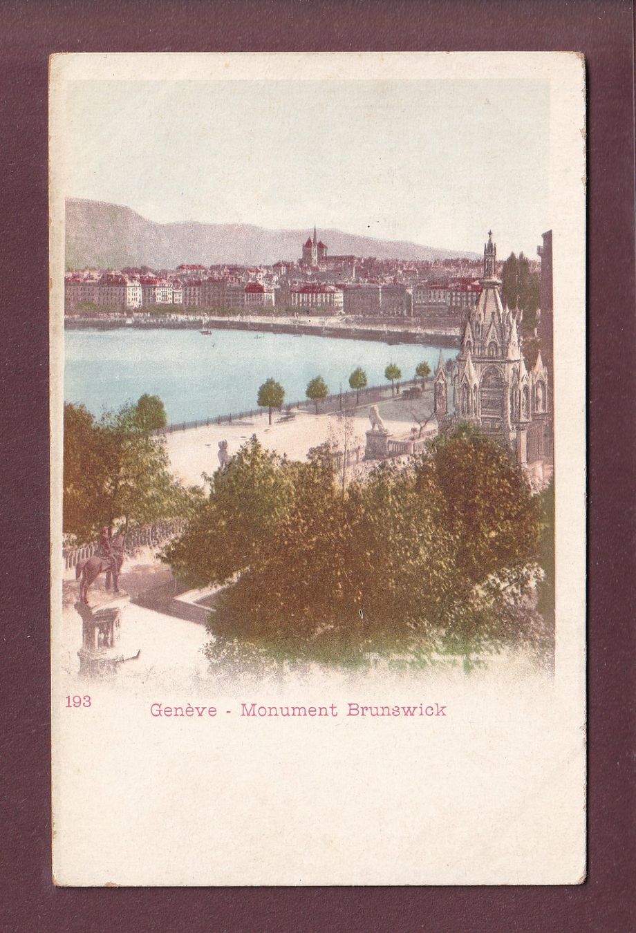 Cartoline postali: GENEVE - Monument Brunswick – Usato da Pully venduto da nicecards