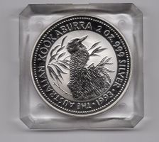 (1717) Australien, 2 Unzen 1993 Kookaburra, in orig. Hülle