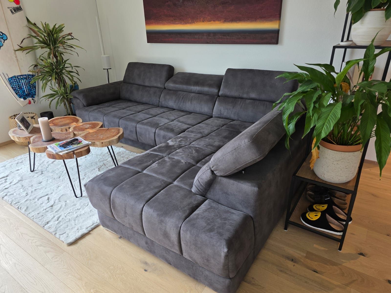 Divani: Grosses elektrisches Ecksofa/Lounge Sofa, grau, neuwertig! – Usato da Grabs venduto da tobias.haeggi 2