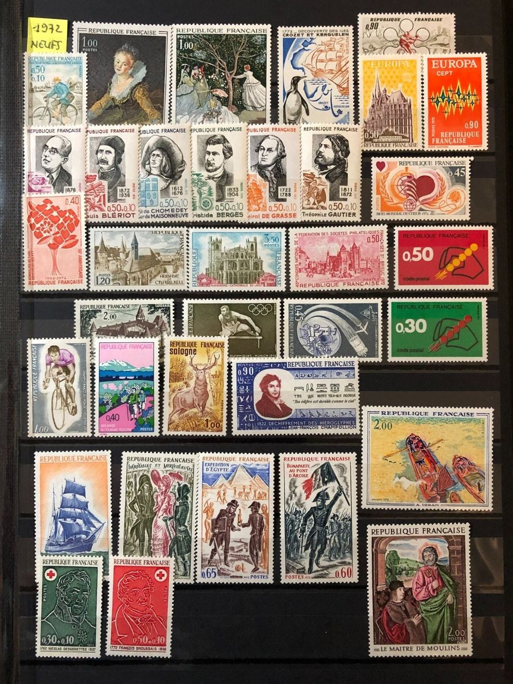 Tutti i francobolli: () Année 1972 complète neufs** – Nuovo e nell'imballaggio originale da Lausanne venduto da ffhoud
