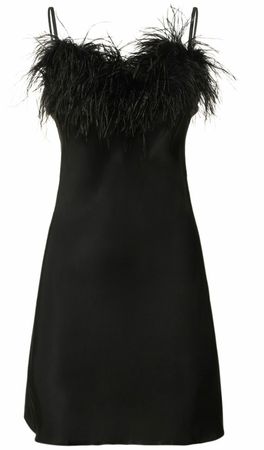 SLEEPER BOHEME MINI DRESS MIT STRAUSSENFEDERN
