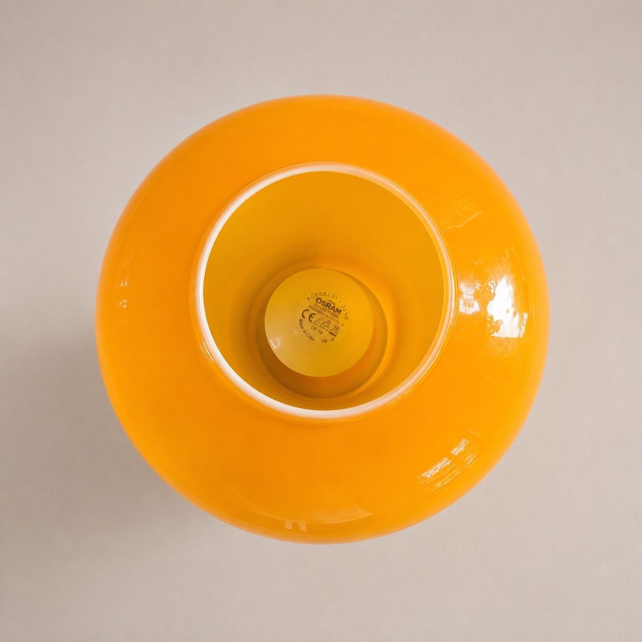 Lampen: 70s Design-Ikone: Orange Space-Age Glaslampe – Gebraucht aus Buchs AG von dsbu 3