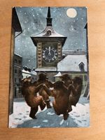 Antike Postkarte, Bärenkarte, Silvester, 1905