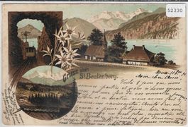 Gruss vom St. Beatenberg - Litho 1896!!!