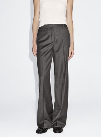 Massimo Dutti - Wolle Bundfaltenhose, Grau, Neu, Gr. 36!