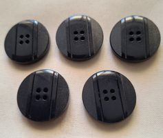 5 Stück Knöpfe dunkelblau, 28 mm.