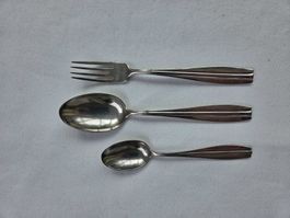 Vintage 3er Besteck-Set versilbert aus den 1960er Jahren