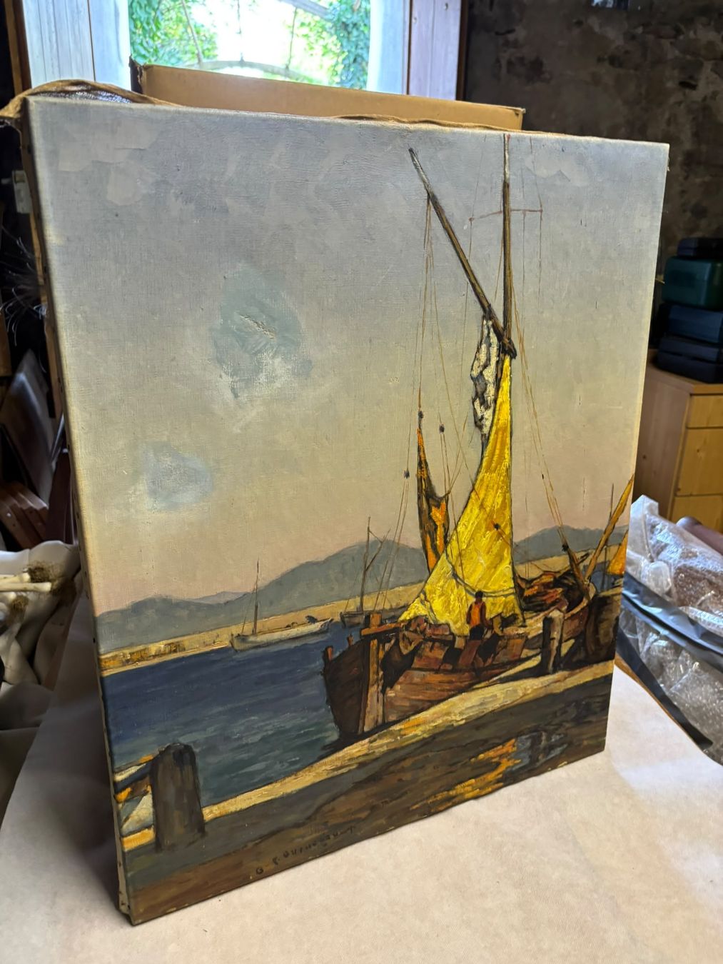 Gemälde: Schönes Bild mit Schiff Motiv – Gebraucht aus Zürich von FlorinGasser 1