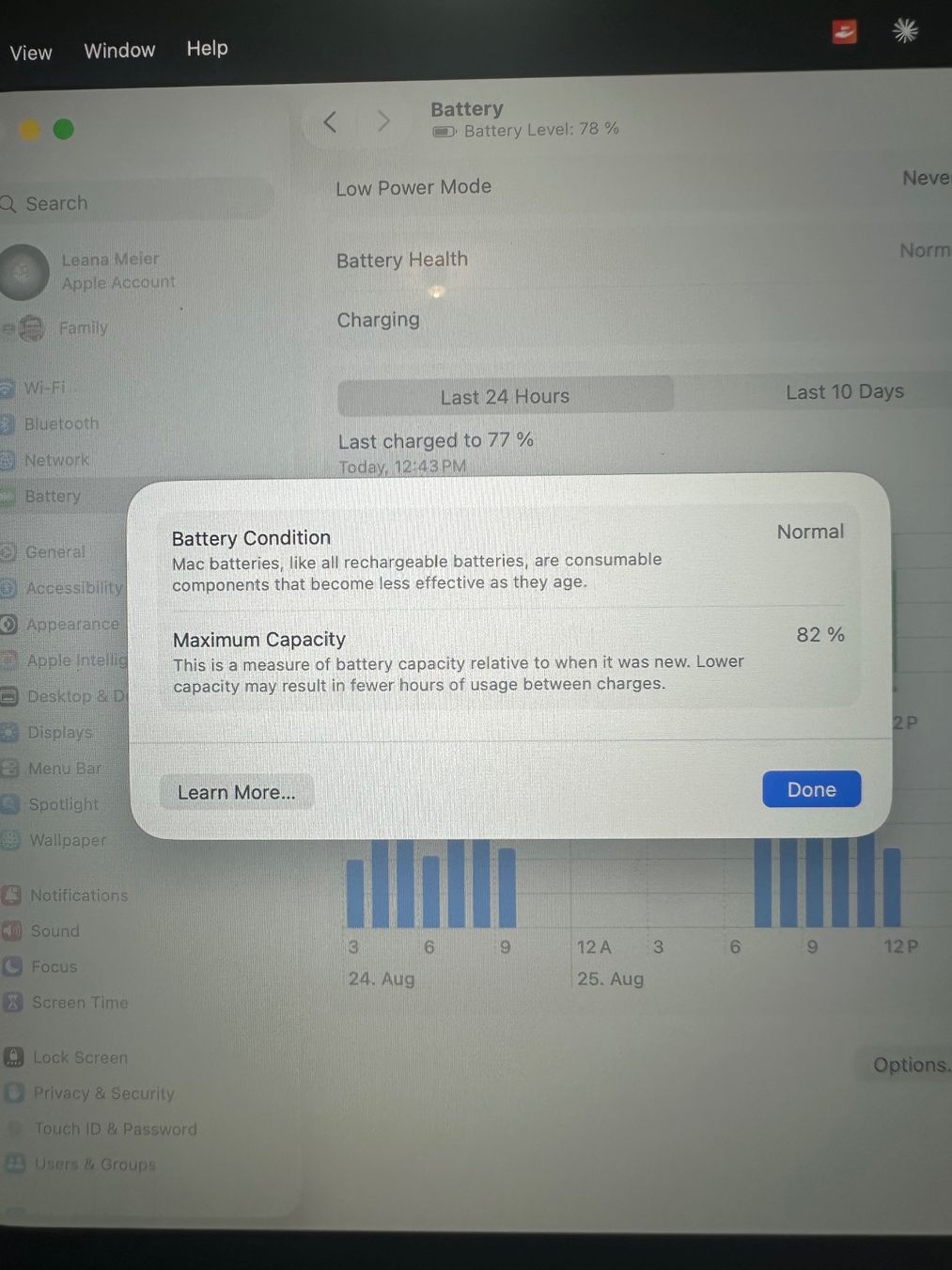Apple Notebooks: MacBook Pro 13", M2, 2022, 1TB, 24GB – Gebraucht aus Glarus von lea_5lcy 9