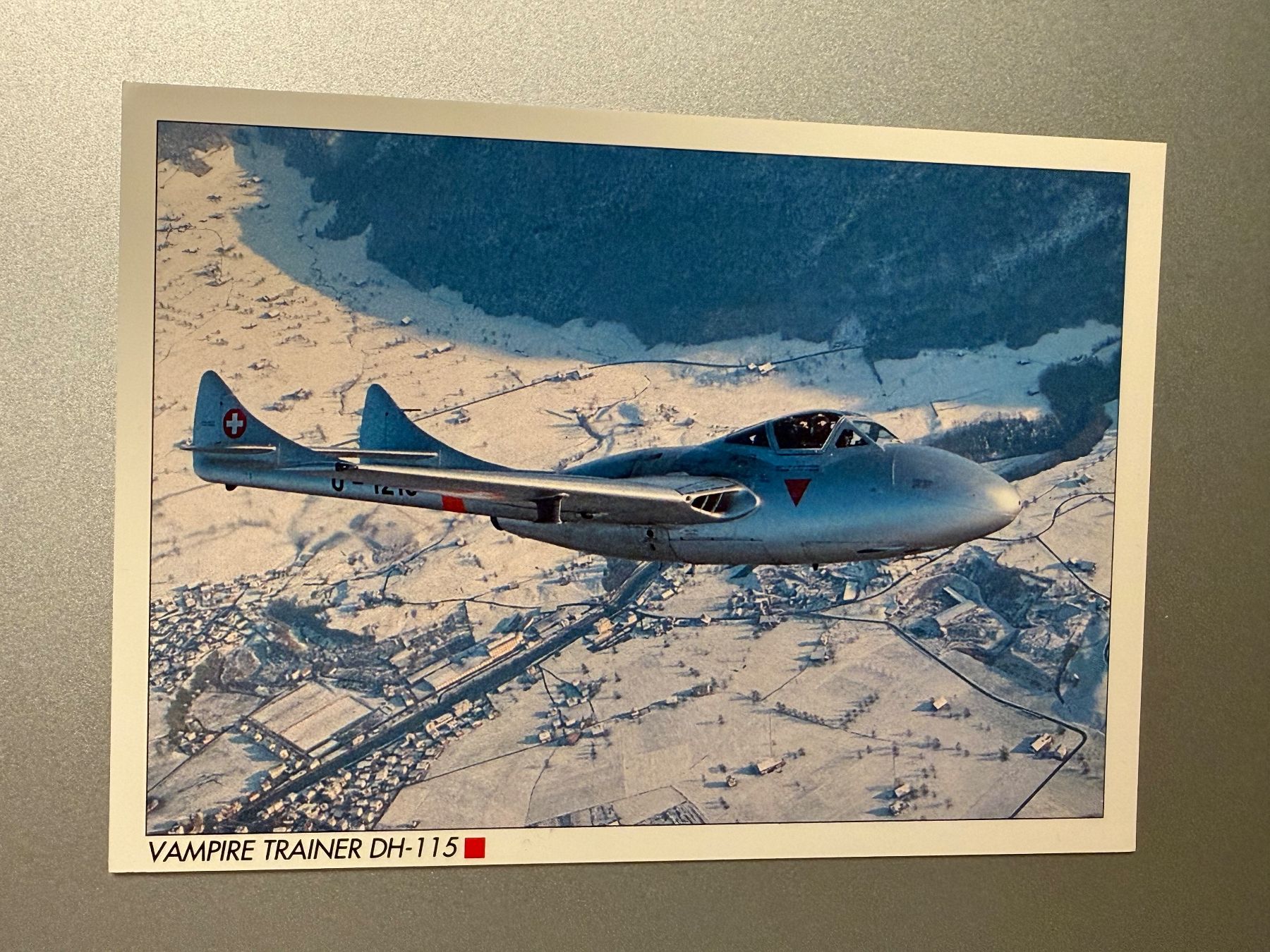 Cartoline postali: Postkarte: Vampire Trainer DH-115 - Schweizer Luftwaffe – Nuovo (secondo la descrizione) da Brütten venduto da Hst1