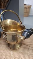 Kleine Kanne, Messing mit Holzgriff Dekoration antik Vintage