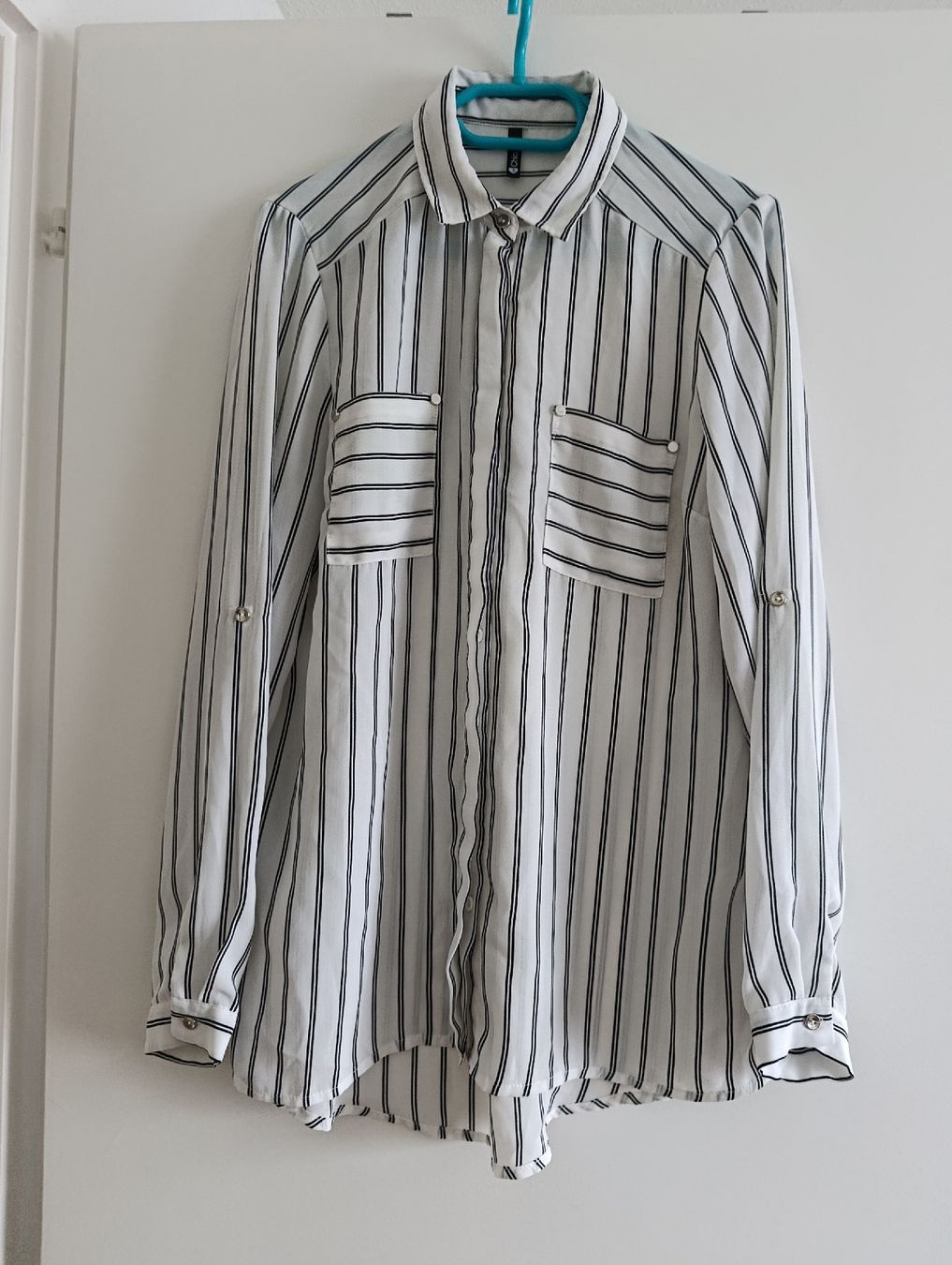 Camicette: Bluse Gr.S Chicorée weiss mit schwarzen Streifen – Usato da Bellach venduto da TORA4