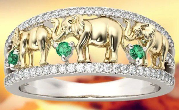 Anelli: Ring 819 oder 820– Elefant – Grösse 8 oder 10 – Nuovo e nell'imballaggio originale da Goldiwil (Thun) venduto da han_v5b7