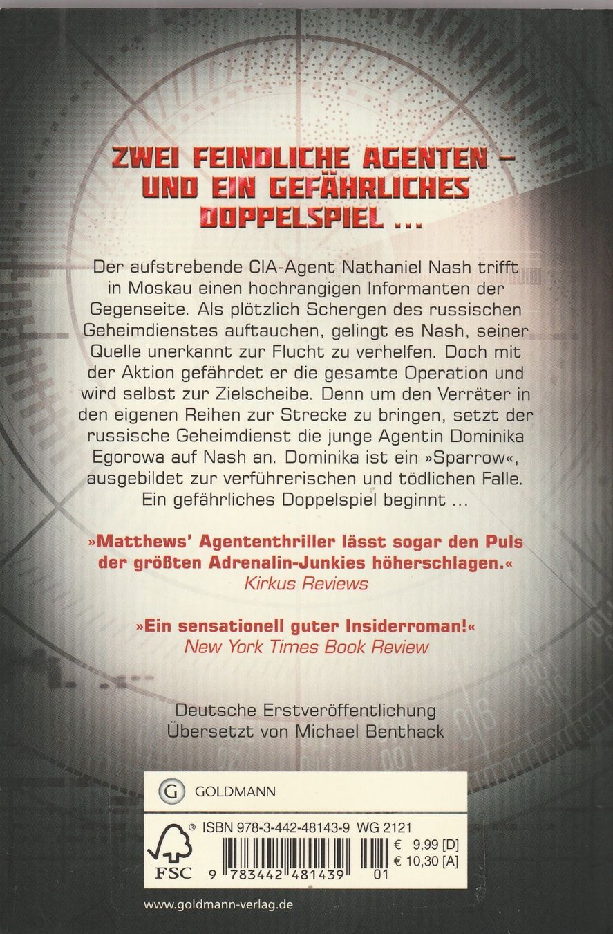 Libri: Jason Matthews - Operation Red Sparrow – Usato da Luzern venduto da Baumhuepfer01 1