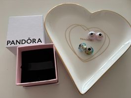 Pandora Charms - Murano Blau/Gelb und Rosa/Glitzer
