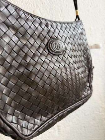Gino Ferruzzi Handtasche geflochten braun guter Zustand