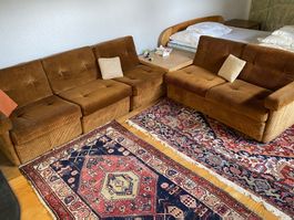 Vintage Ecksofa braun Cord (60er / 70er Jahre)