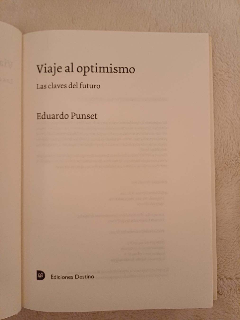 Libri: Buch - Eduardo Punset -"Viaje al Optimismo"- in Spanisch – Usato da Würenlos venduto da JRP_71 4