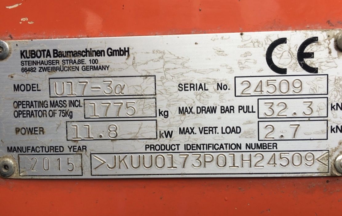 Kubota Excavateurs: Kubota U17-3 – D'occasion à Oberbipp par philippkallen 4