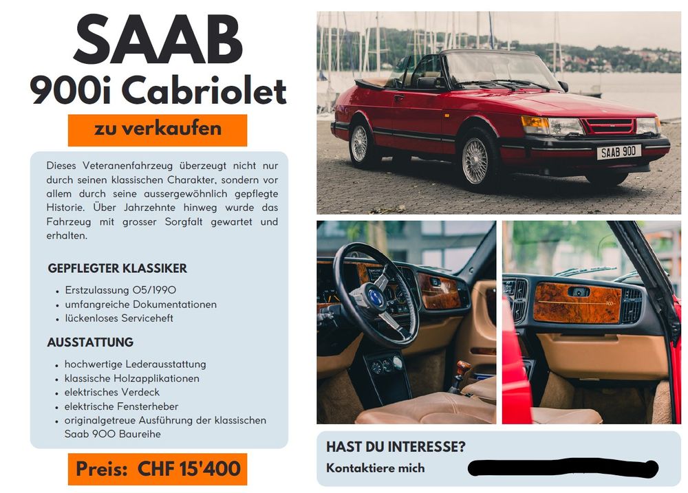SAAB 900i Cabriolet – Klassiker mit Charakter (Gebraucht) in Pfäffikon ...