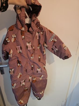 Lindex Baby Snowsuit, Size 86, Cute Owl Print, Winter