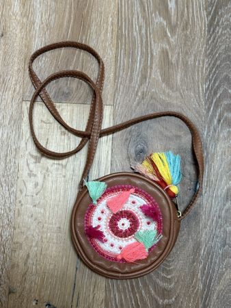 Monsoon Boho Tassel Crossbody Bag+grey crochet crossbody bag