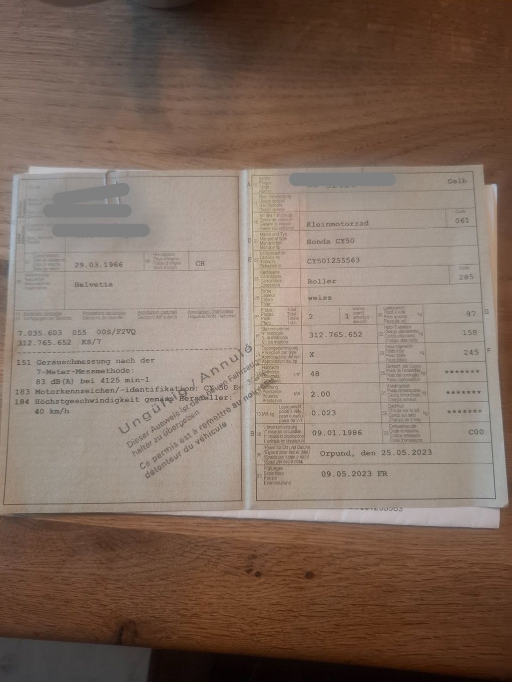 Honda Strada: Honda CY50 – Difettoso da Frenkendorf venduto da HJ.Peter.AG 4
