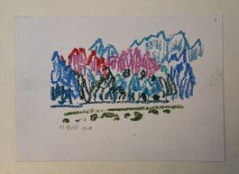 Walter Ropélé 1934 Ölkreide/Papier 21x15cm sign. gut dotiert