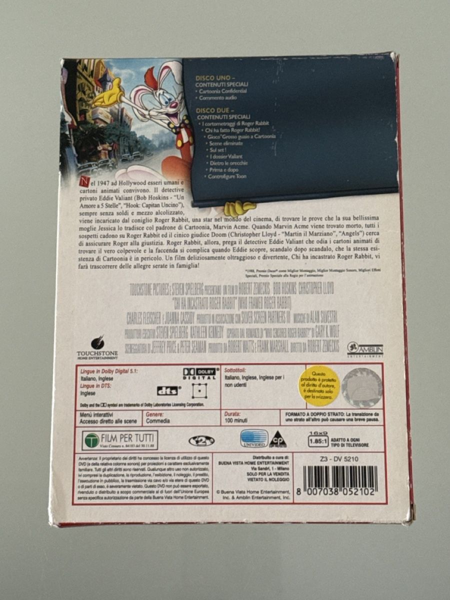Tutti i DVDs: Roger Rabbit – Usato da Cadenazzo venduto da nick995 1