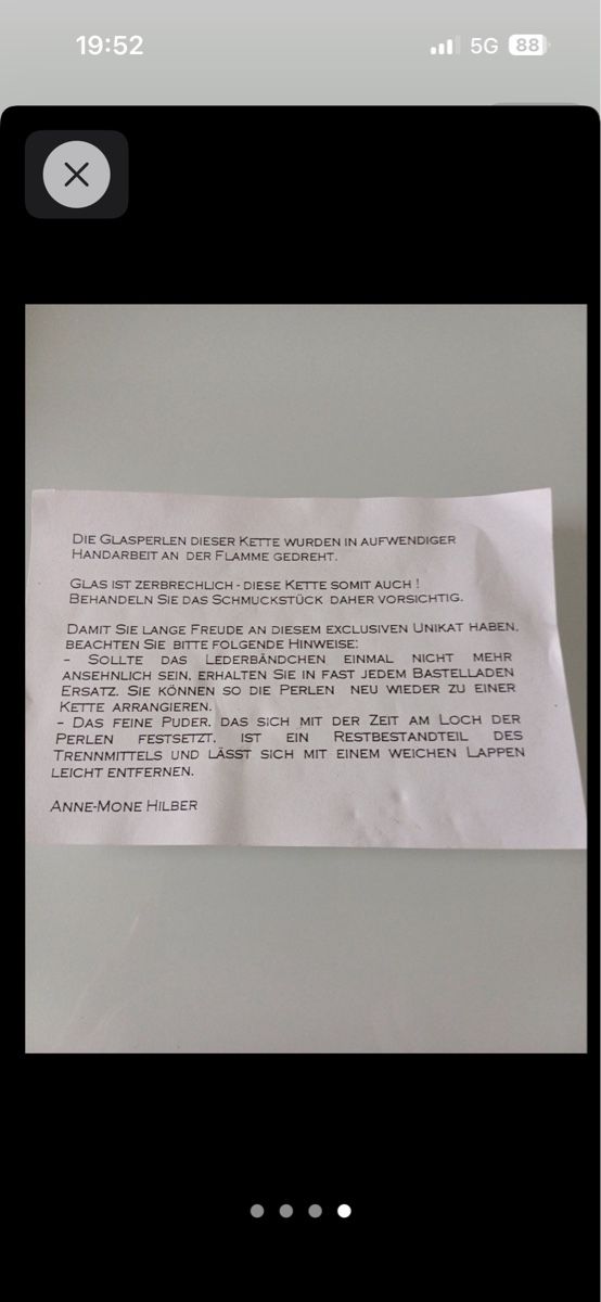 Catenine: Glaskette von Anne-Mone Hilber – Nuovo (secondo la descrizione) da Donat venduto da troja007 3