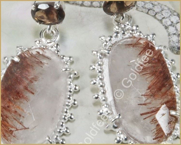 Orecchini pendenti & Orecchini a lobo: RUTILATED QUARTZ, Rutilquarz – Nuovo e nell'imballaggio originale da Oberglatt ZH venduto da Goldfee1 1
